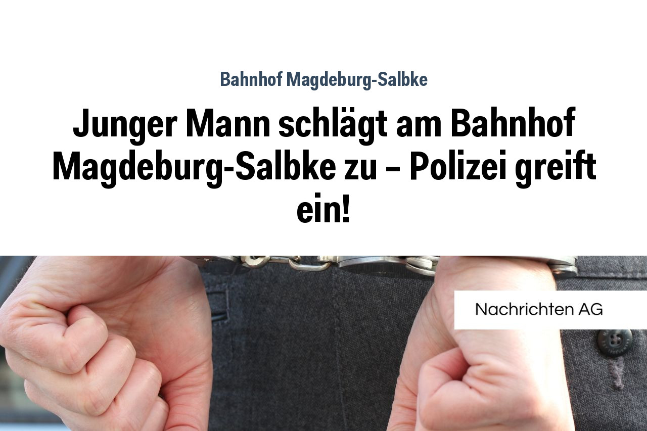 Junger Mann schlägt am Bahnhof Magdeburg-Salbke zu – Polizei greift ein!