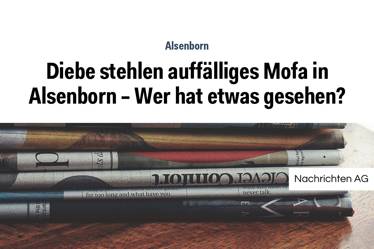 Diebe stehlen auffälliges Mofa in Alsenborn – Wer hat etwas gesehen?