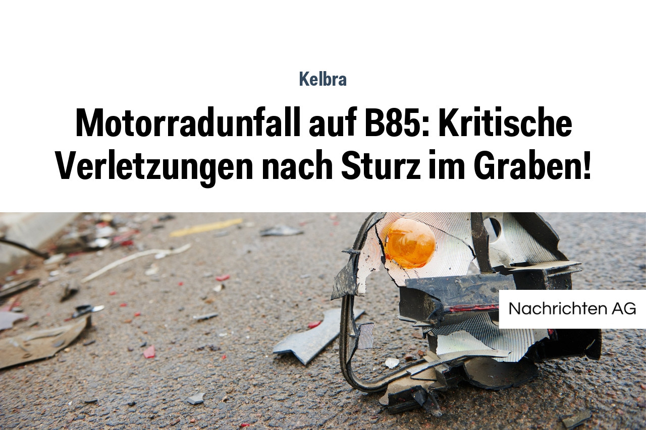 Motorradunfall auf B85: Kritische Verletzungen nach Sturz im Graben!