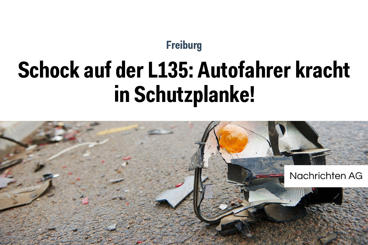 Schock auf der L135: Autofahrer kracht in Schutzplanke!