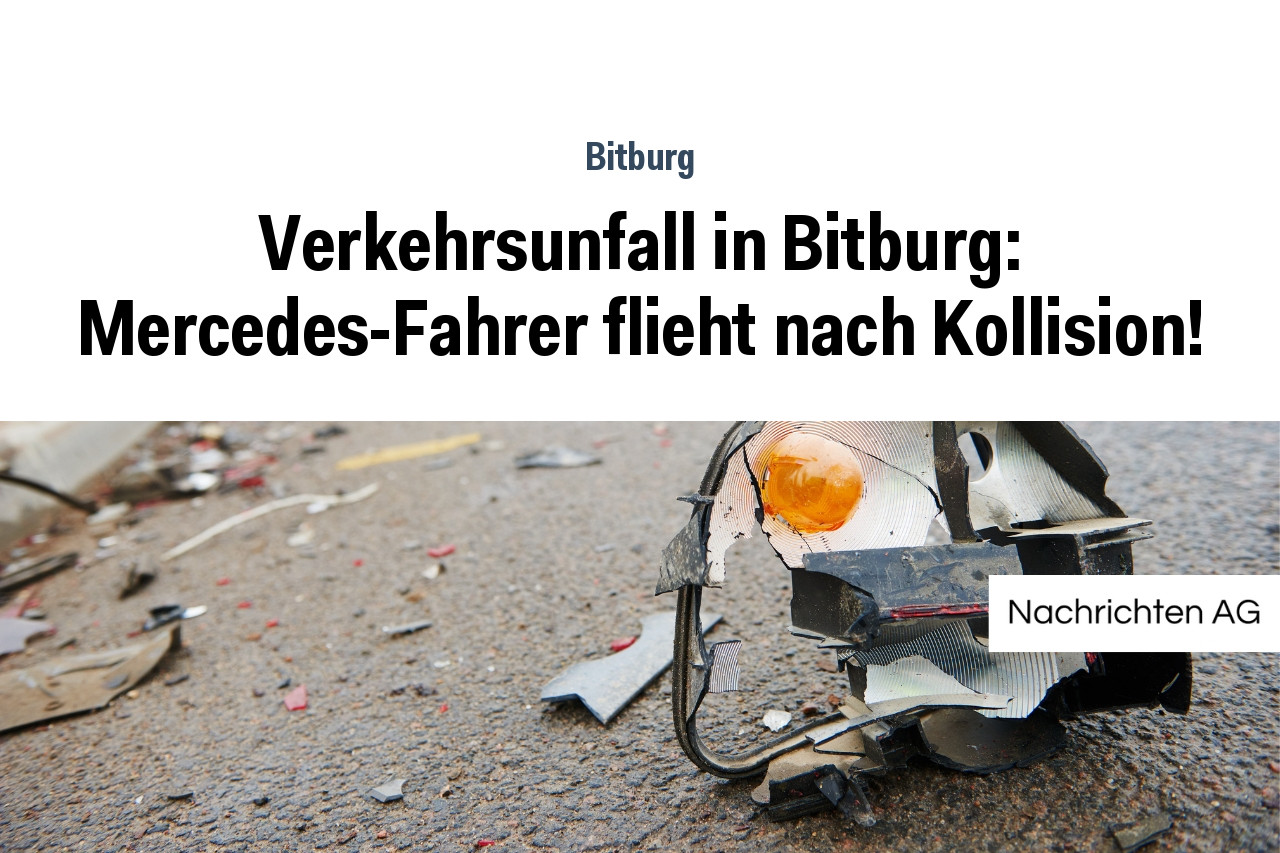Verkehrsunfall in Bitburg: Mercedes-Fahrer flieht nach Kollision!