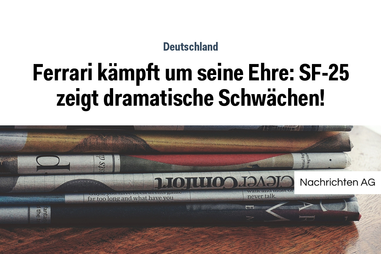 Ferrari kämpft um seine Ehre: SF-25 zeigt dramatische Schwächen!