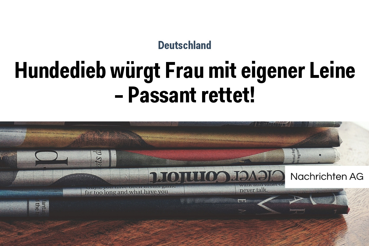 Hundedieb würgt Frau mit eigener Leine – Passant rettet!