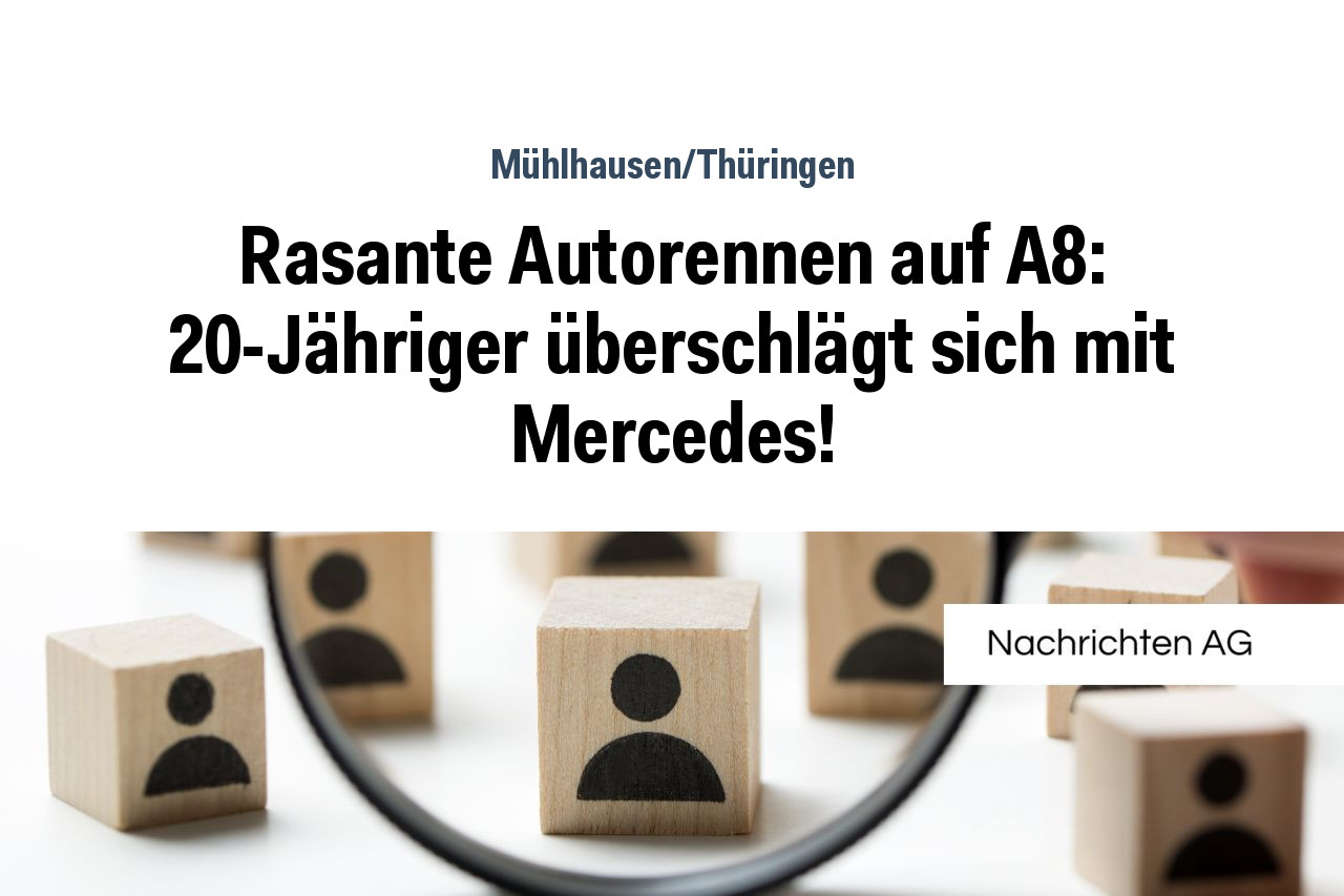 Rasante Autorennen auf A8: 20-Jähriger überschlägt sich mit Mercedes!