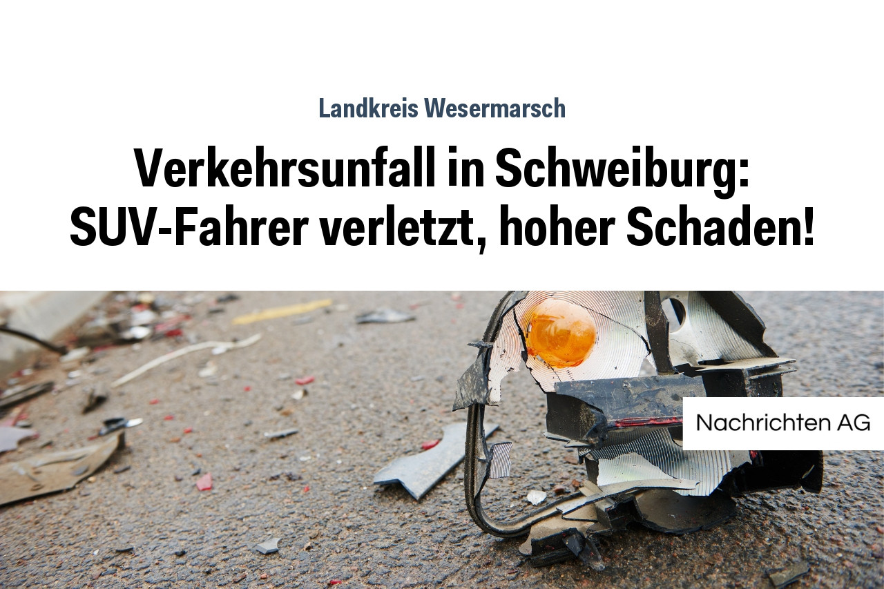 Verkehrsunfall in Schweiburg: SUV-Fahrer verletzt, hoher Schaden!