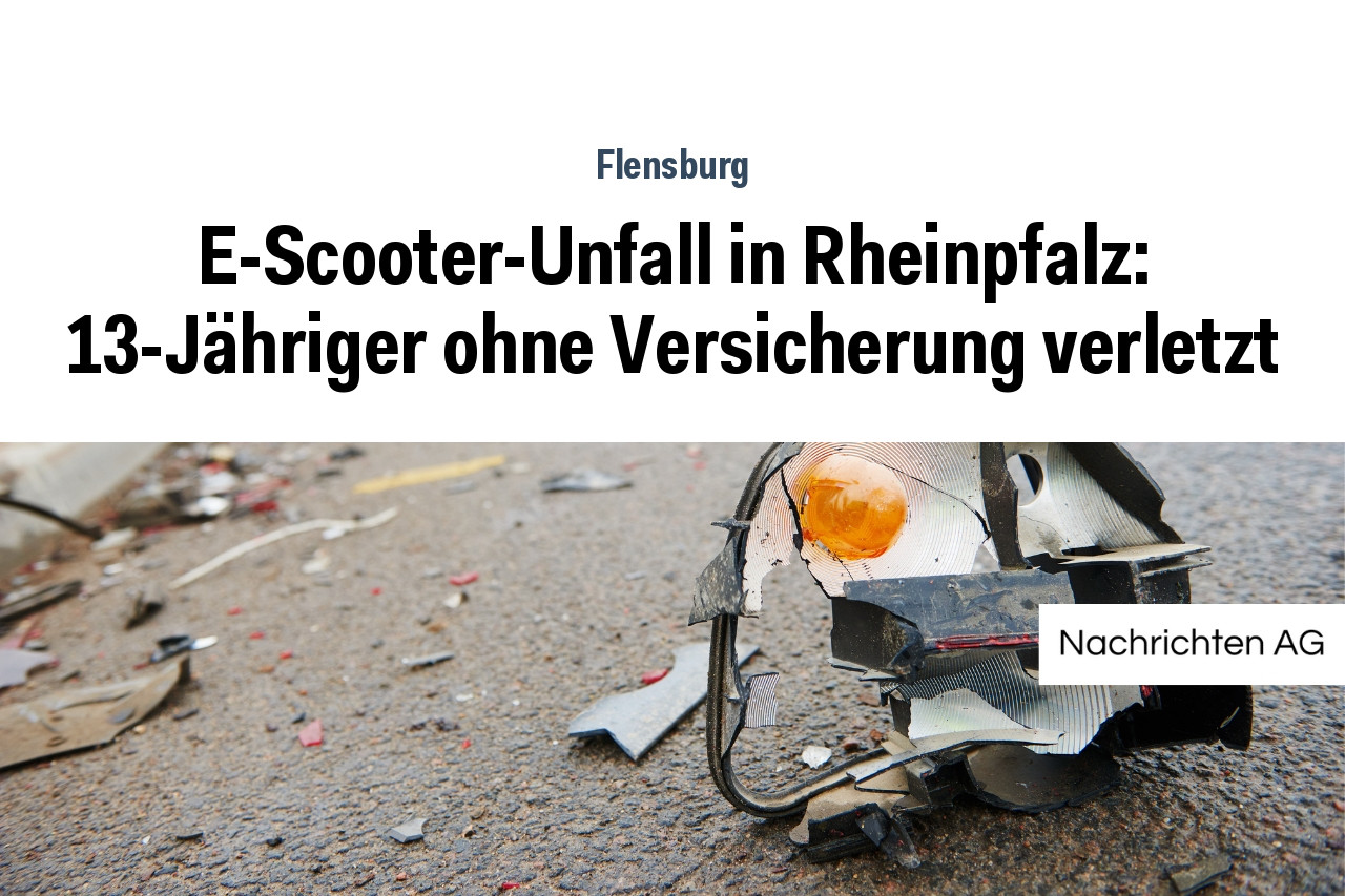 E-Scooter-Unfall in Rheinpfalz: 13-Jähriger ohne Versicherung verletzt