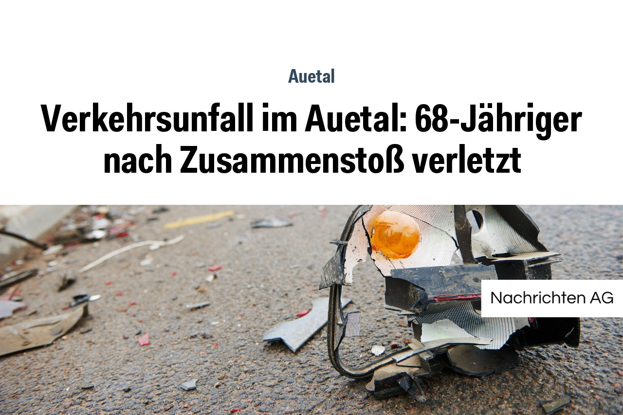 Verkehrsunfall im Auetal: 68-Jähriger nach Zusammenstoß verletzt