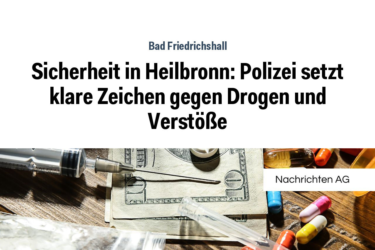 Sicherheit in Heilbronn: Polizei setzt klare Zeichen gegen Drogen und Verstöße