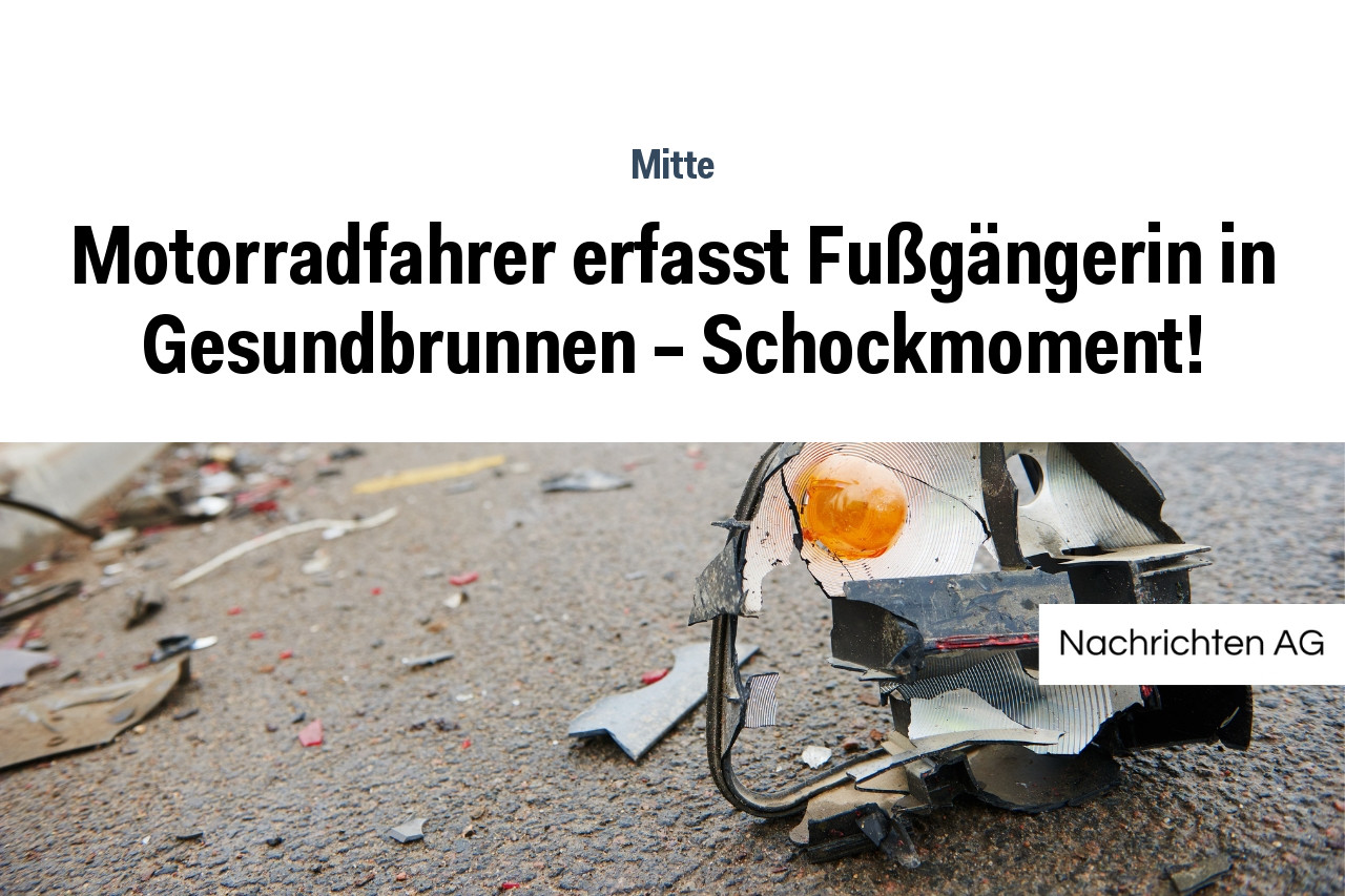 Motorradfahrer erfasst Fußgängerin in Gesundbrunnen – Schockmoment!