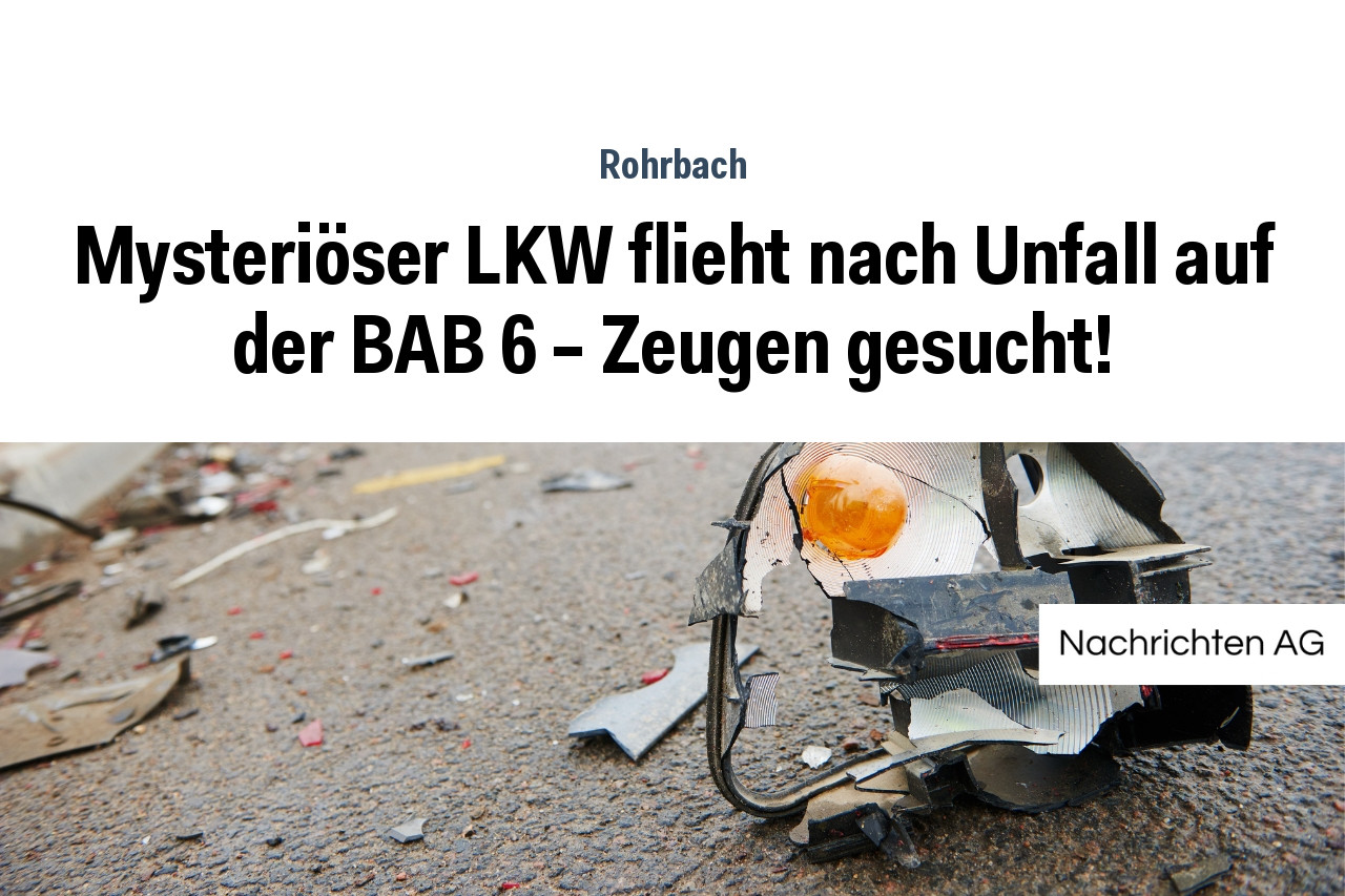 Mysteriöser LKW flieht nach Unfall auf der BAB 6 – Zeugen gesucht!