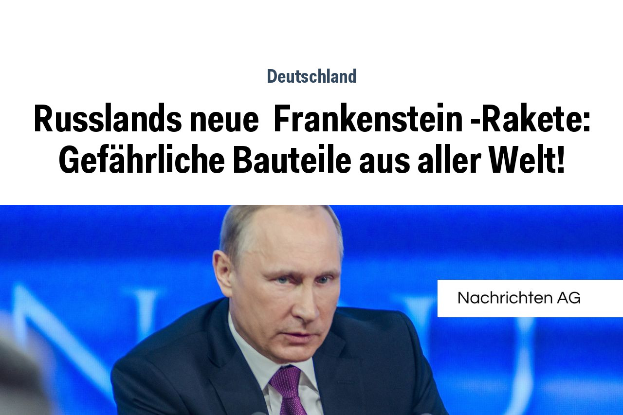 Russlands neue  Frankenstein -Rakete: Gefährliche Bauteile aus aller Welt!