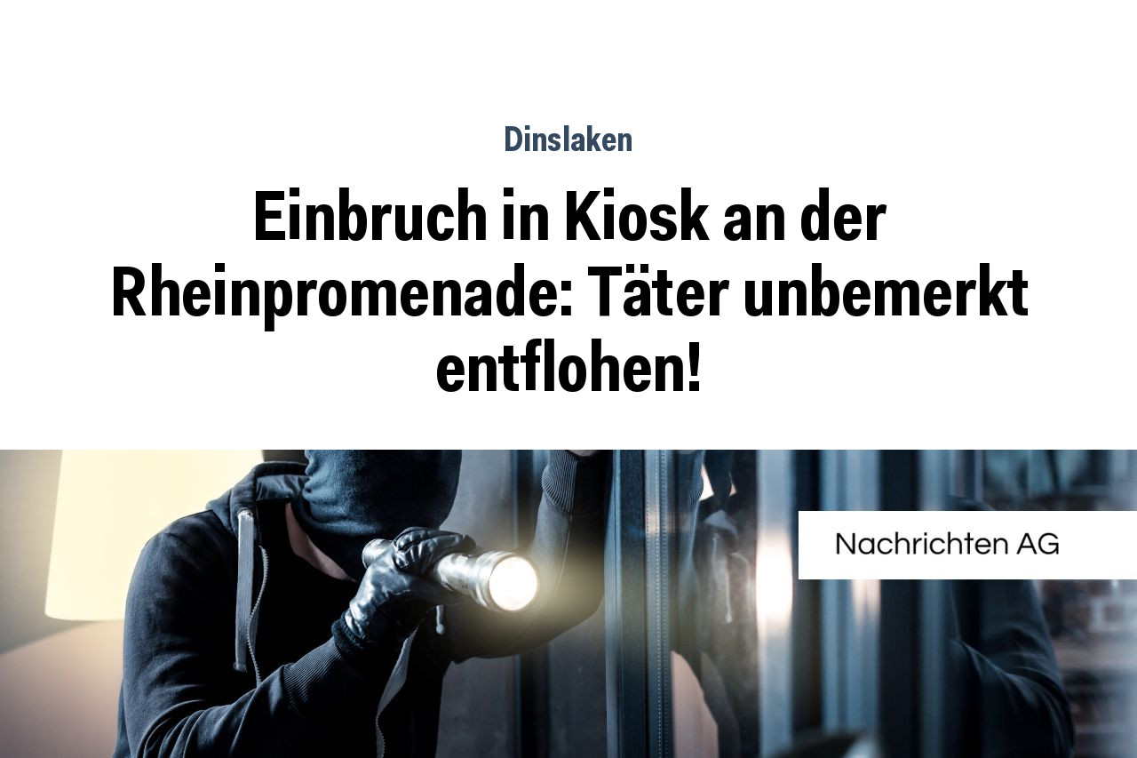 Einbruch in Kiosk an der Rheinpromenade: Täter unbemerkt entflohen!