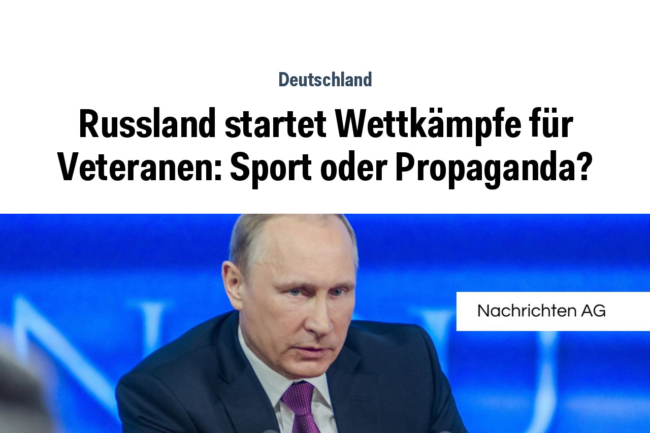 Russland startet Wettkämpfe für Veteranen: Sport oder Propaganda?