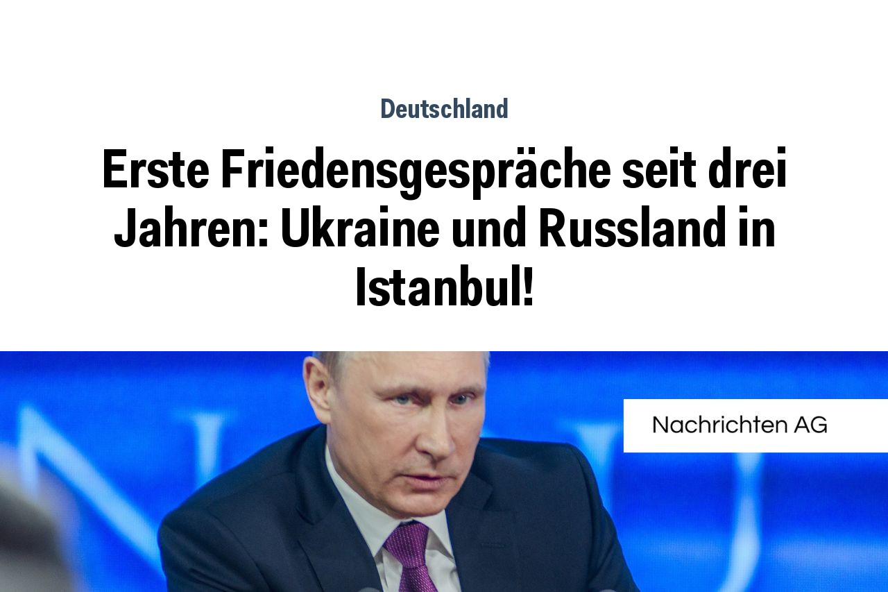Erste Friedensgespräche seit drei Jahren: Ukraine und Russland in Istanbul!