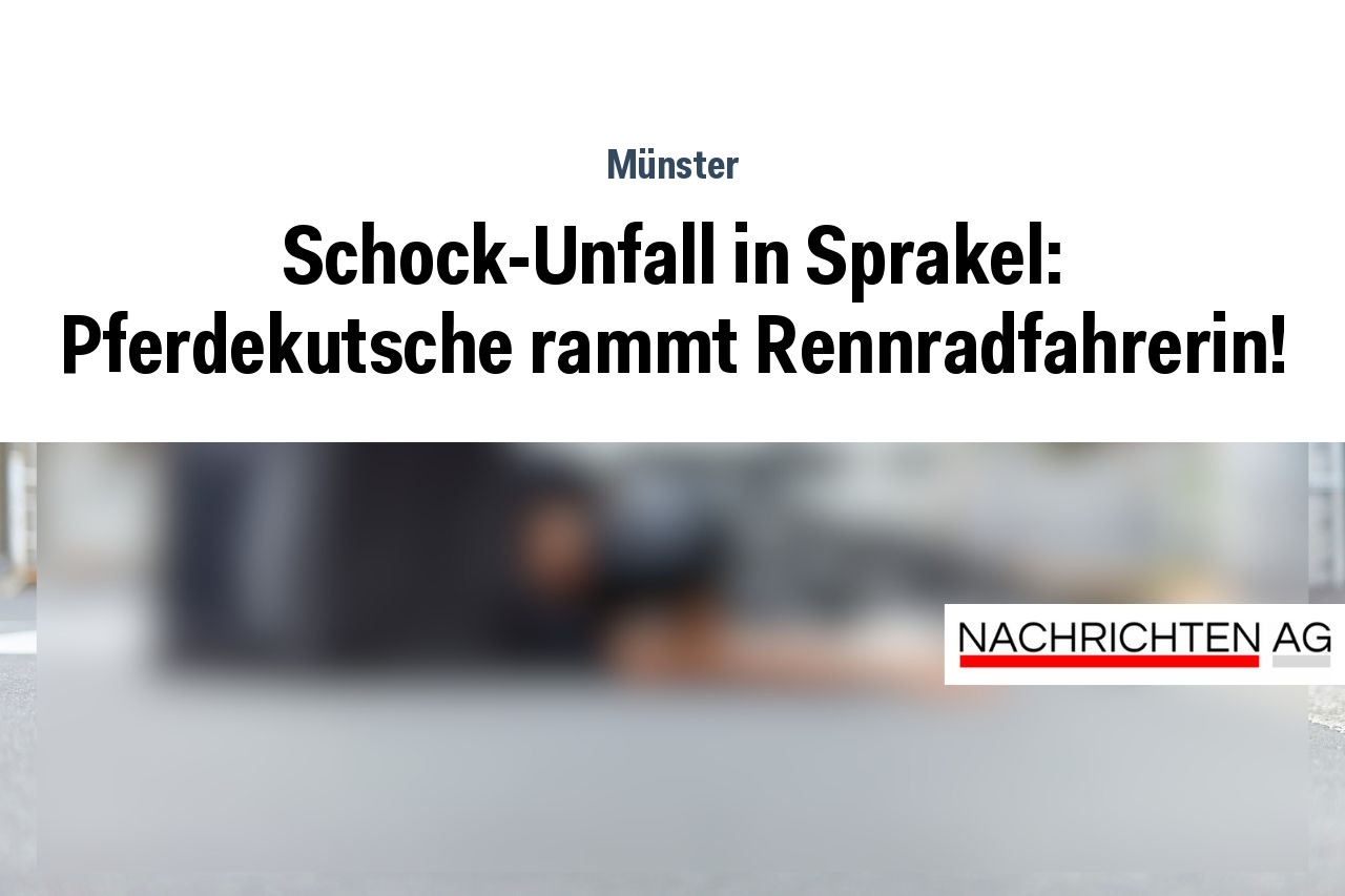 Schock-Unfall in Sprakel: Pferdekutsche rammt Rennradfahrerin!