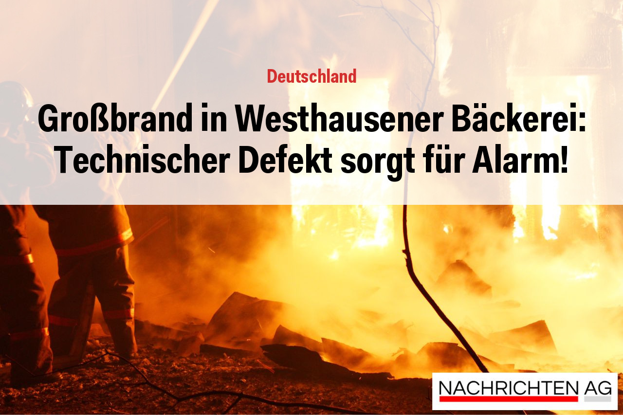Großbrand in Westhausener Bäckerei: Technischer Defekt sorgt für Alarm!