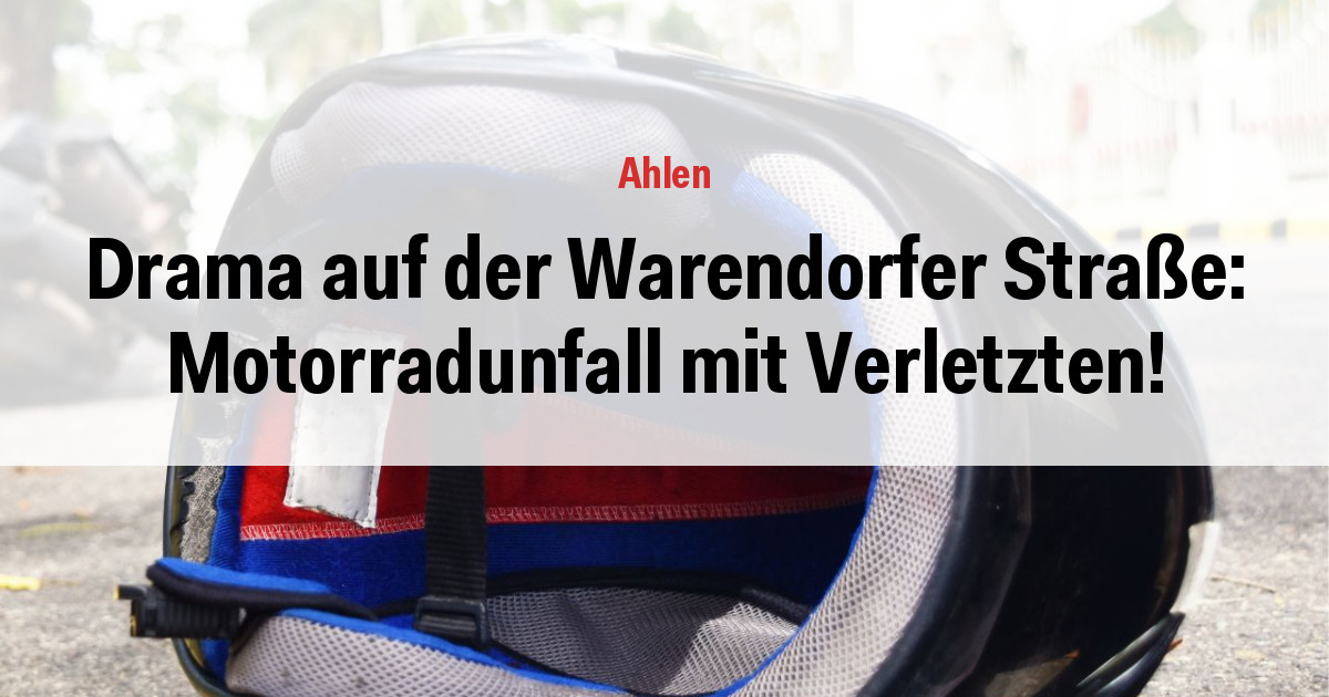 Drama auf der Warendorfer Straße: Motorradunfall mit Verletzten!