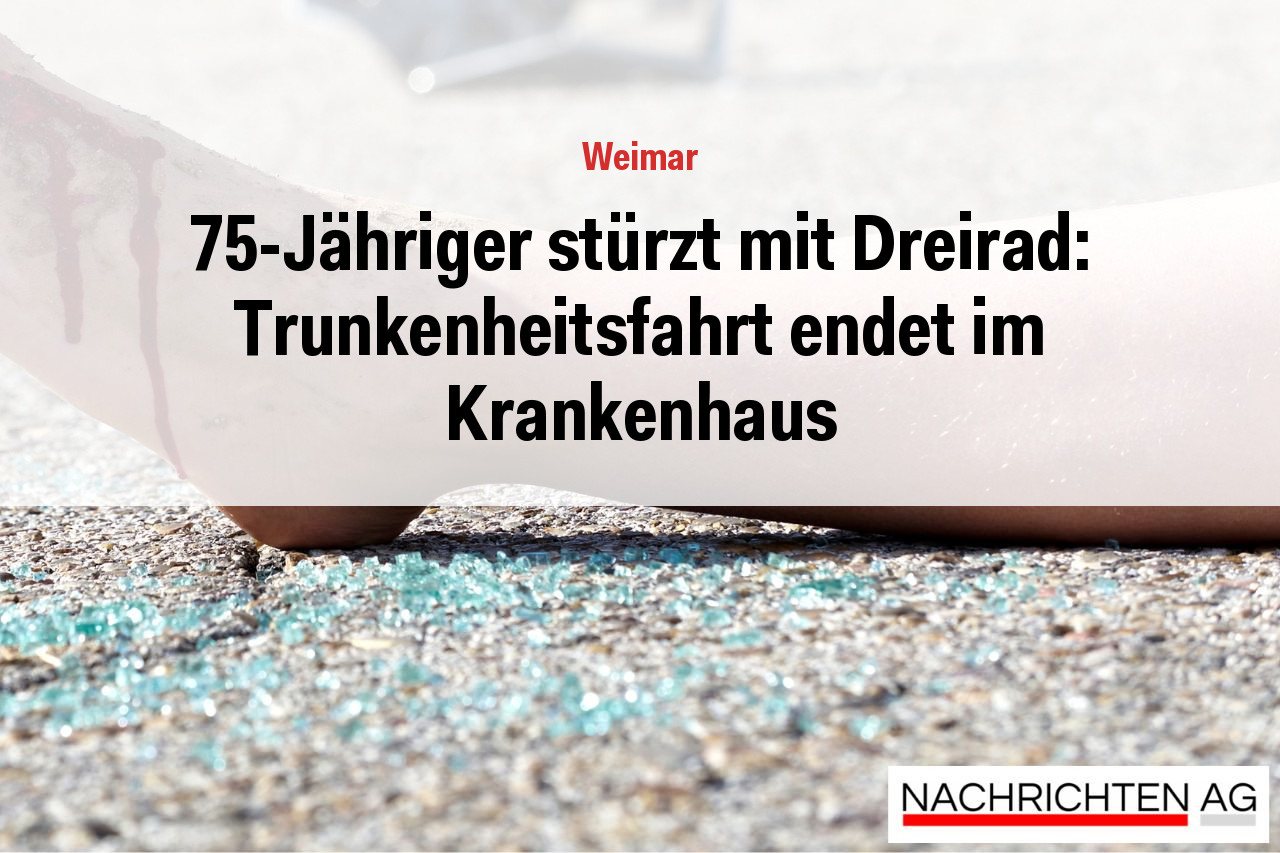 75-Jähriger stürzt mit Dreirad: Trunkenheitsfahrt endet im Krankenhaus