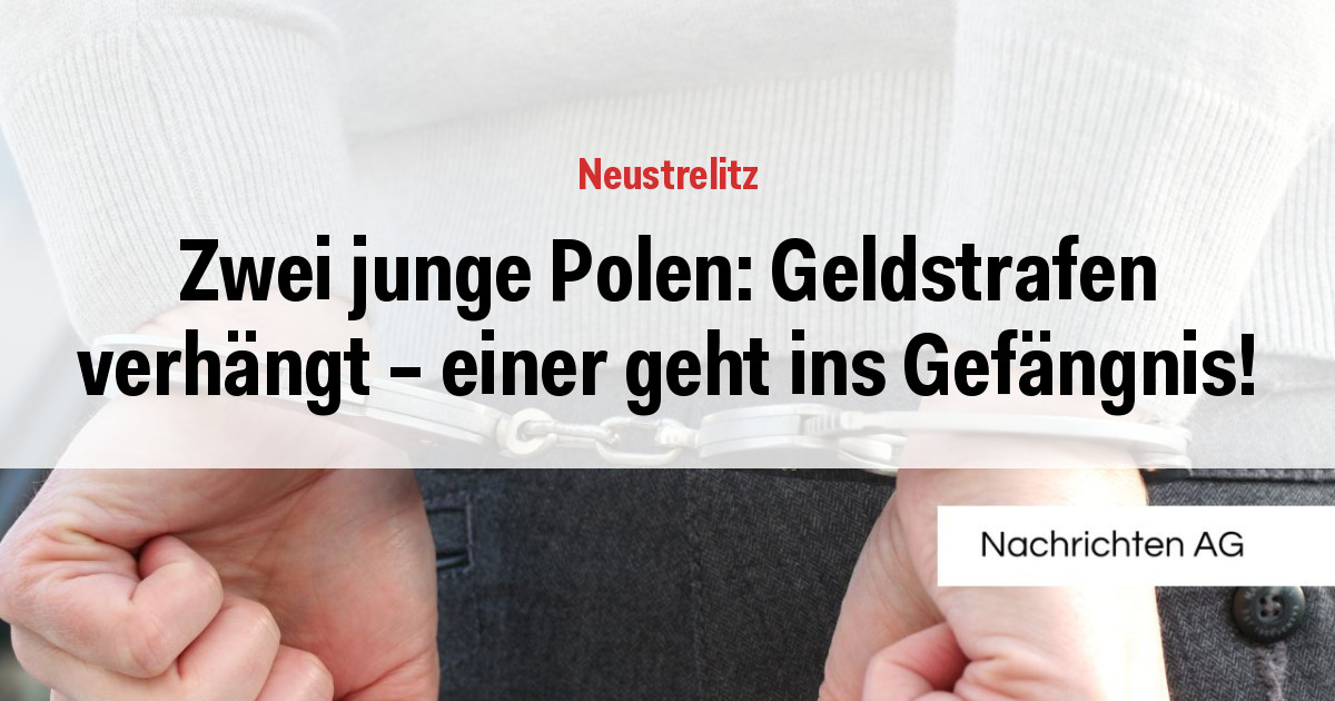 Zwei junge Polen: Geldstrafen verhängt - einer geht ins Gefängnis!
