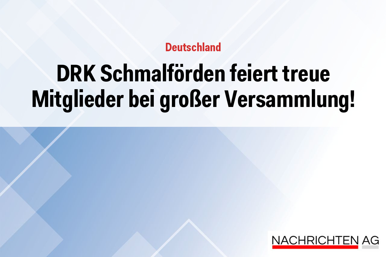 DRK Schmalförden feiert treue Mitglieder bei großer Versammlung!