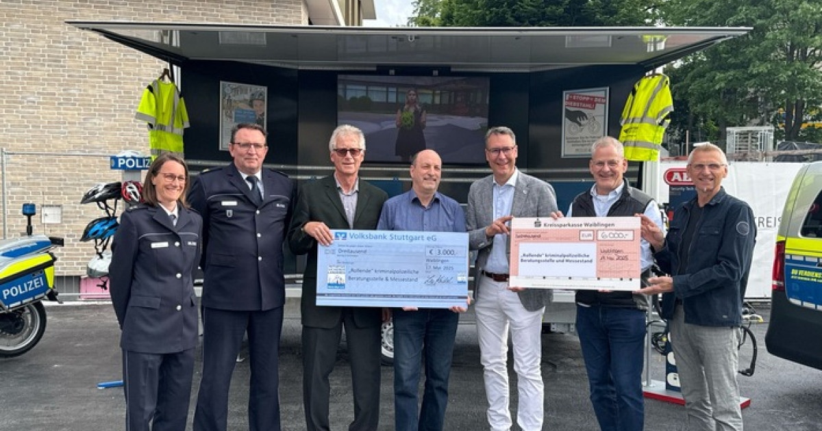 Scheckübergabe für neue Präventionsmaßnahmen im Rems-Murr-Kreis!