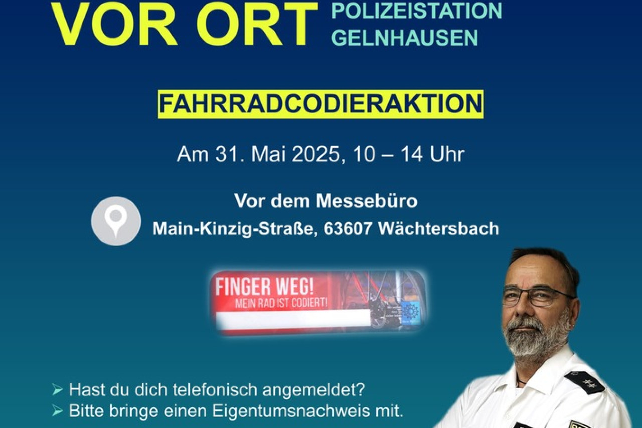 Fahrrad-Codieraktion in Wächtersbach: Schutz gegen Diebstahl am 31. Mai!
